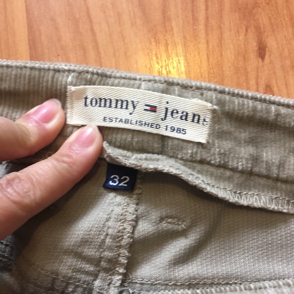 Tommy Hilfiger Beige Tan Corduroy Flare Pant Sz 32 - Picture 9 of 11